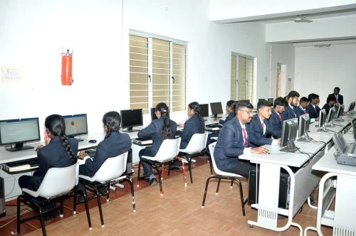Students learning and discussing in classroom